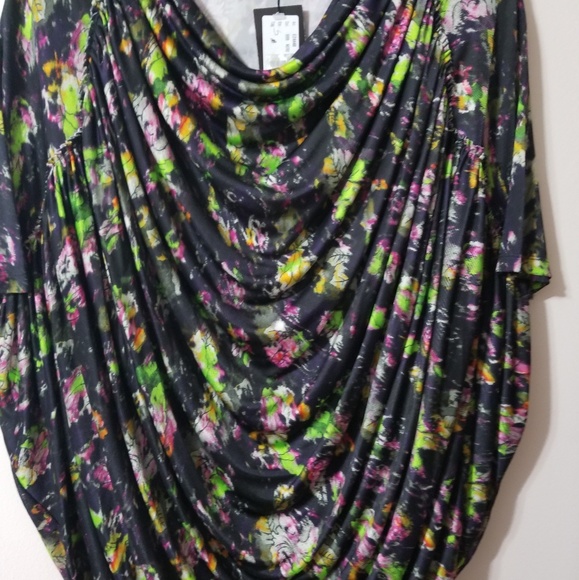 Jean Paul Gaultier RUNWAY floral draped pencil dress designer ♥️ 10/13 HOST PICK - Picture 3 of 7